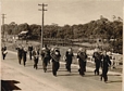 Coffs Band 1947, Old Bill Golden Drum Major, Bill Golden jnr,trumpet,Band Master at  rear, John Fowler on other side, Bobby Williams on  side drum 